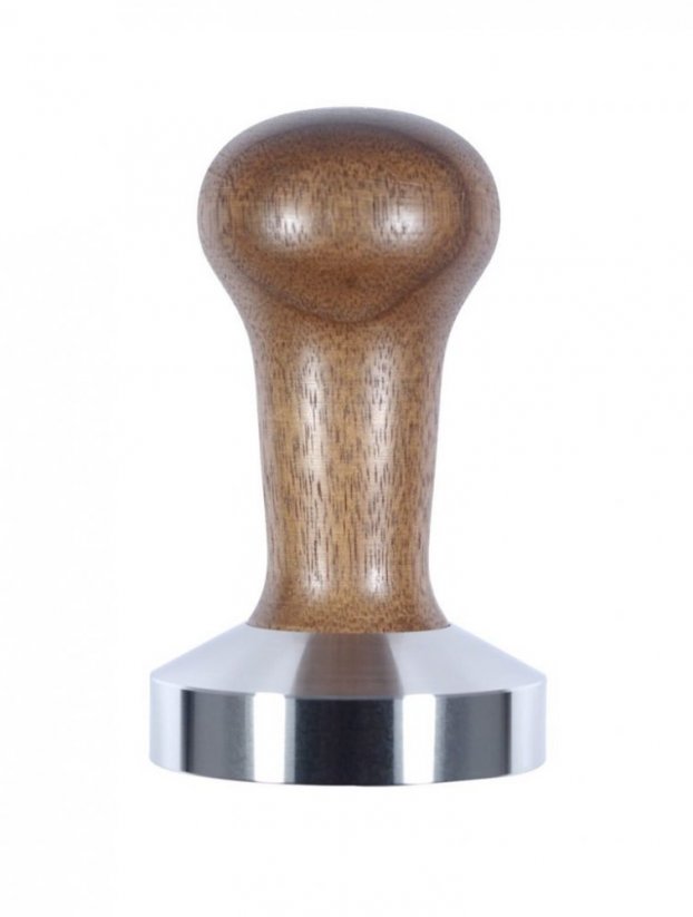 Heavy Tamper Classic Walnut with 55 mm base.