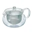 Priehľadná sklenená kanvica na čaj Hario Chacha Kyusu-Maru o objeme 700 ml, ideálna pre pohodlnú prípravu vášho obľúbeného čaju.