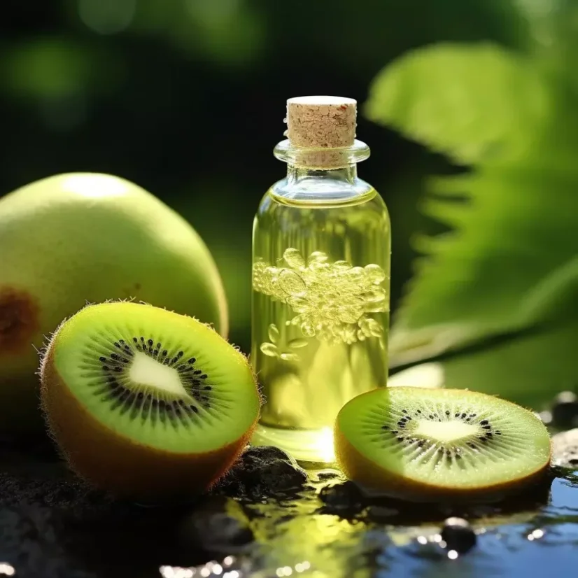 Bouteille de 100% d'huile essentielle de Kiwi, 10 ml, idéale pour une utilisation en hiver.
