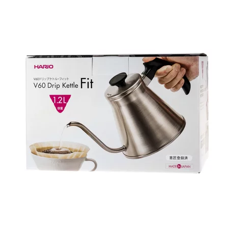 Hario Fit V60 Drip konvice 1200 ml stříbrná