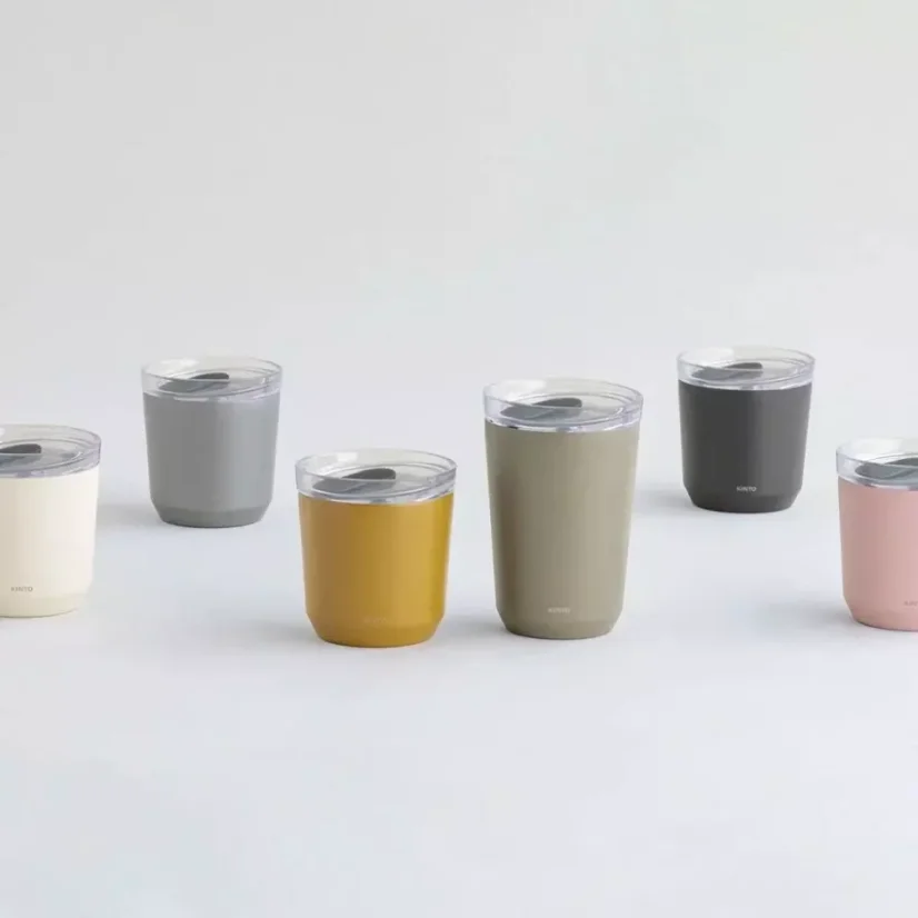 Kinto To Go Tumbler thermos mugs with a capacity of 240 ml.
