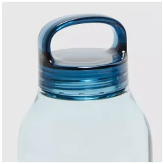 Blue plastic water bottle. Capacity 500 ml.