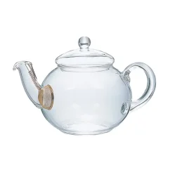 Szklany dzbanek do herbaty Hario Jumping o pojemności 500 ml, idealny do przygotowania pysznej herbaty.
