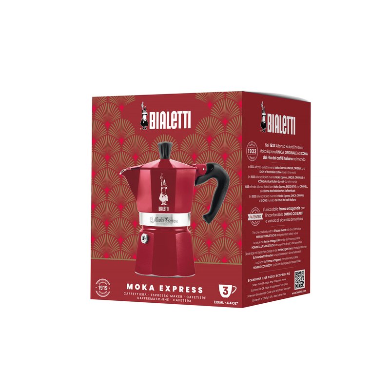 Moka kanvička Bialetti Moka Express Deco Glamour na 3 šálky.