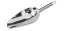 Louche en inox pour café sur fond blanc