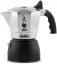 Bialetti Brika moka pot for 2 cups, side view on a white background