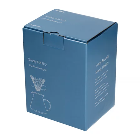 Glass dripper Hario V60 Glass Brewing Kit for perfect preparation of filtered coffee.