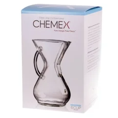 Original Chemex packaging with a handle.