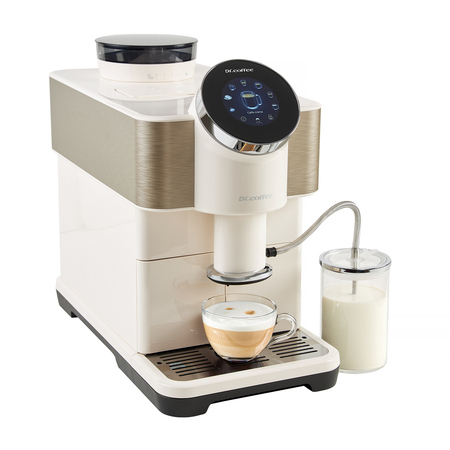 Dr. Coffee H2 White - Cafetière automatique avec moulin et écran