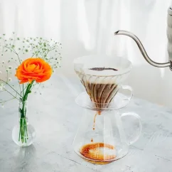 Glass Hario V60 Brewing Kit for coffee lovers. Glass Hario V60 Brewing Kit for coffee lovers.