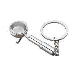 Un porte-filtre argenté en forme de porte-clés est un cadeau idéal pour les amateurs de café, qui ravira par sa couleur argentée élégante.
