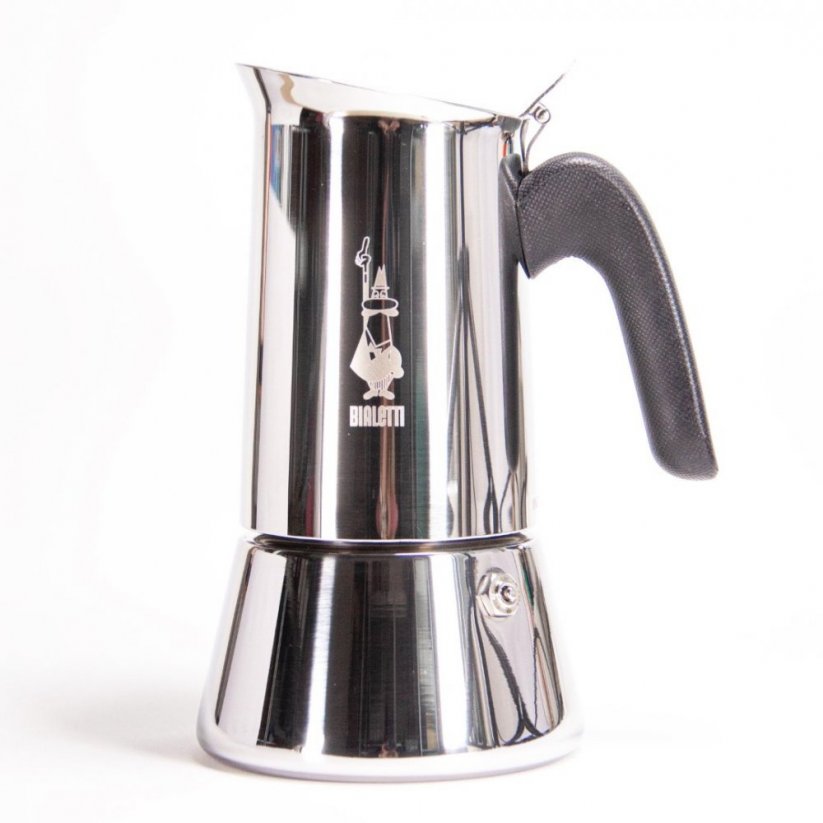 Die Bialetti New Venus Kaffeekanne, die bis zu 10 Tassen Kaffee zubereiten kann.