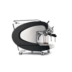 Machine à café professionnelle à levier Nuova Simonelli Aurelia Wave 3GR en noir avec étiquette Premium.