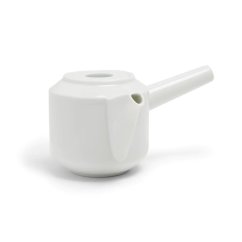 Porrón de cerámica blanca para té Kinto LT Kyusu de 300 ml.