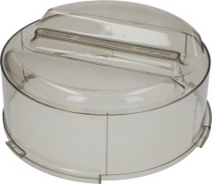 Plastikdeckel Ø 300/310x130 mm, rauchfaarwegen Plastikdeckel mat engem integréierte Grëff a säitleche Halterungen.