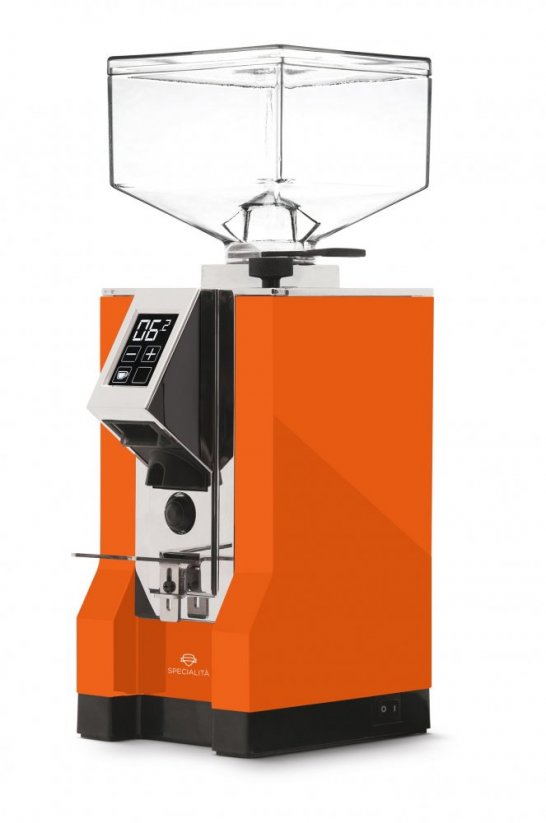 Orange home electric coffee grinder Eureka Mignon Speciality