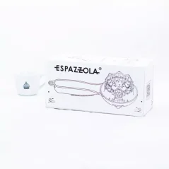 Balta priemonė Espazzola kavos aparatų galvutės valymui originalioje pakuotėje ant baltos aplinkos Balta priemonė Espazzola kavos aparatų galvutės valymui originalioje pakuotėje ant baltos aplinkos