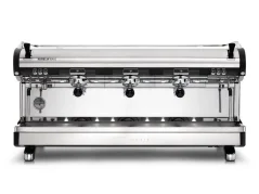 Cafetera profesional de palanca Nuova Simonelli Aurelia Wave 3GR S en color negro con pantalla para un fácil manejo. Cafetera profesional de palanca Nuova Simonelli Aurelia Wave 3GR S en color negro con pantalla para un fácil manejo.