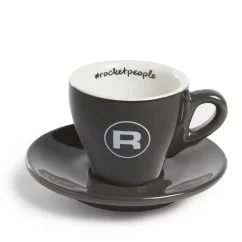 Cup with saucer rocketpeople 60 ml, dark gray