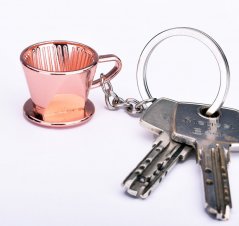 JoeFrex copper drip tray keychain