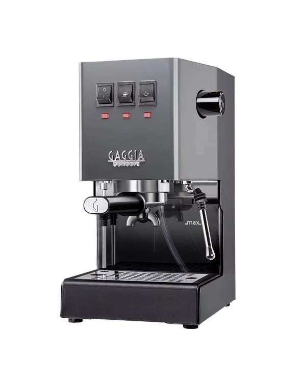 Gray Gaggia New Classic Color espresso machine, ideal for making espresso at home.