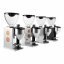 Four variations of the Rocket Espresso Grinder FAUSTINO standing side by side