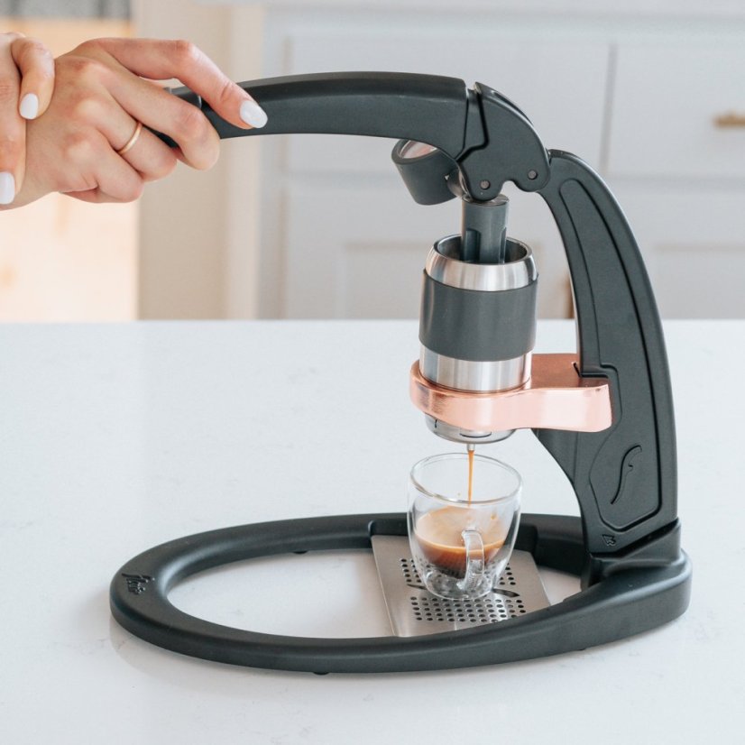 Preparing coffee with the Flair PRO 2 Espresso Maker.