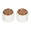 Deux tasses à espresso blanches Fellow Monty de 90 ml, idéales pour les amateurs de ristretto.