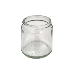 Glasbehälter für gemahlenen Kaffee, transparent.