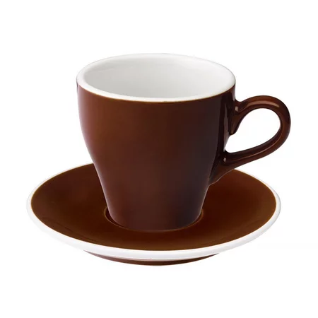 Biely porcelánový šálka a podšálka Loveramics Tulip s objemom 280 ml, ideálna pre cafe latte.