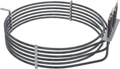 Heizelement 3x3000 W 230 V, mat dräi gewellte geriffelte Spiralen an engem längleche Rahmen a Uschlossstëft.