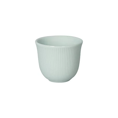 Porcelánový degustačný hrnček Loveramics Brewers v azúrovej farbe s reliéfnym vzorom, objem 80 ml.