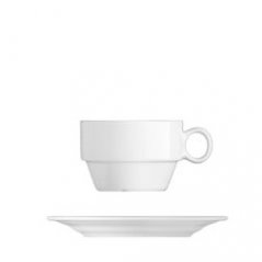 white cup Principle for the preparation of cappuccino