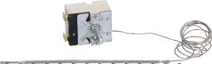 Eenphasenthermostat BEKO mat engem Dréiknäppchen, enger opgerollter Kapillarleitung an enger laanger Mossond.