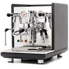 Máquina de café expresso ECM Synchronika, em acabamento antracite.