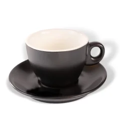 Tasse avec soucoupe Giacinto, 195 ml, noir mat Tasse avec soucoupe Giacinto, 195 ml, noir mat