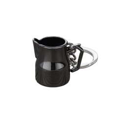 Schwarze Milchkanne ist ein tolles Geschenk für Kaffeeliebhaber, die Ihren Schlüsseln Stil verleihen.