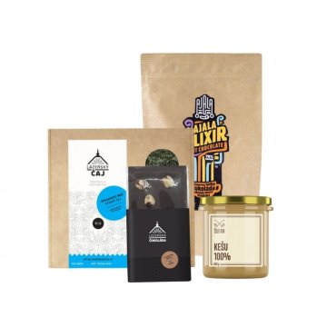 Cascara, čaje, čokoláda a kávové sušienky