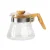 Hario Coffee Server 600 ml coffee pot with an olive wood handle and a clear body, ideal for brewing and serving coffee.