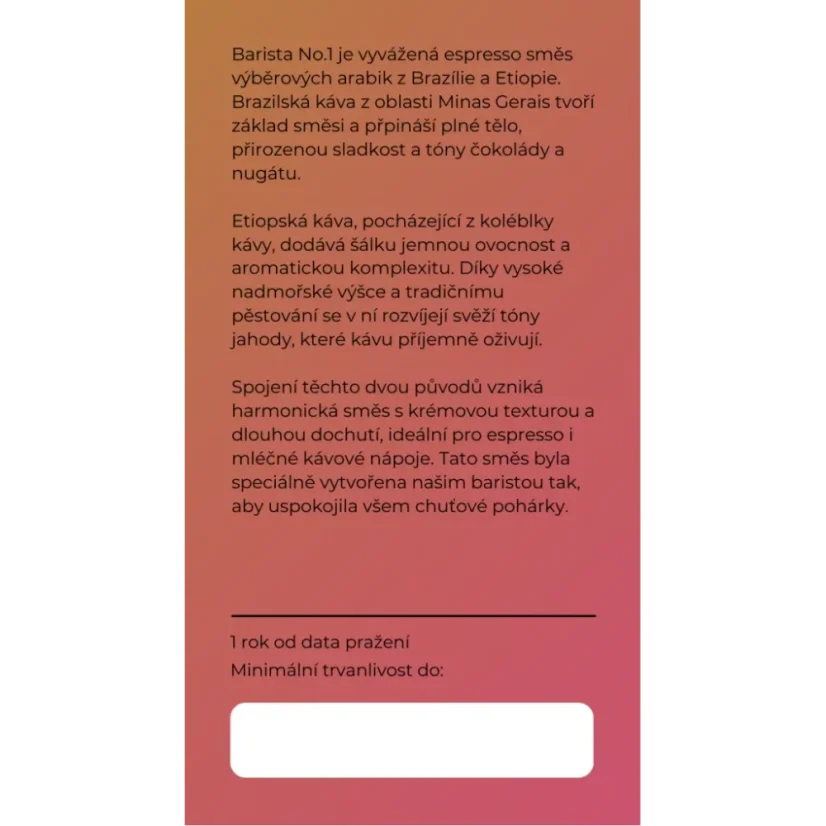 Barista No.1 - Balenie: 250 g