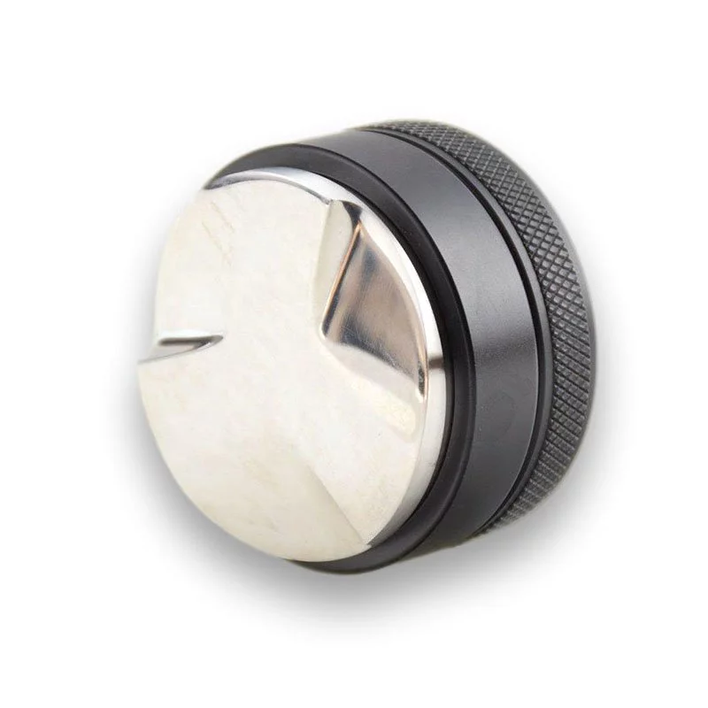 Distributeur de café avec poignée noire de 58,55 mm de diamètre.