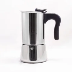 Ezüstszínű Moka kávéfőző, Foreve Miss Spendly Moka, 10 adag kávéhoz.