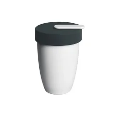 Gobelet thermos en céramique blanc avec couvercle gris Loveramics Nomad d'une capacité de 250 ml.