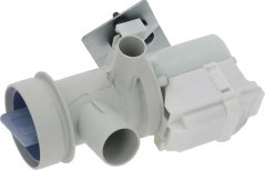 Drainagepompel DP040-033 220-240V 45W, Plastikpompel mat bloem Deckel an engem Metallhalter.