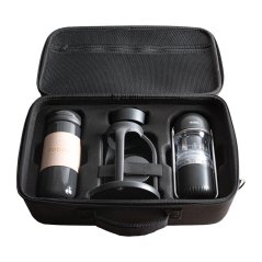 Travel set with Leverpresso coffee maker.