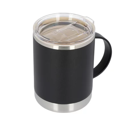 Black Asobu Ultimate Coffee Mug with a capacity of 360 ml, ideal for travel.