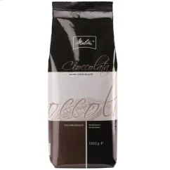 Mellita chocolate caliente 1 kg en embalaje original sobre fondo blanco