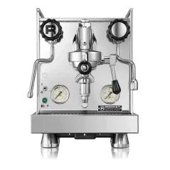 Ciśnieniowy ekspres do kawy Rocket Espresso Mozzafiato Cronometro V, idealny do przygotowywania gorącego mleka.