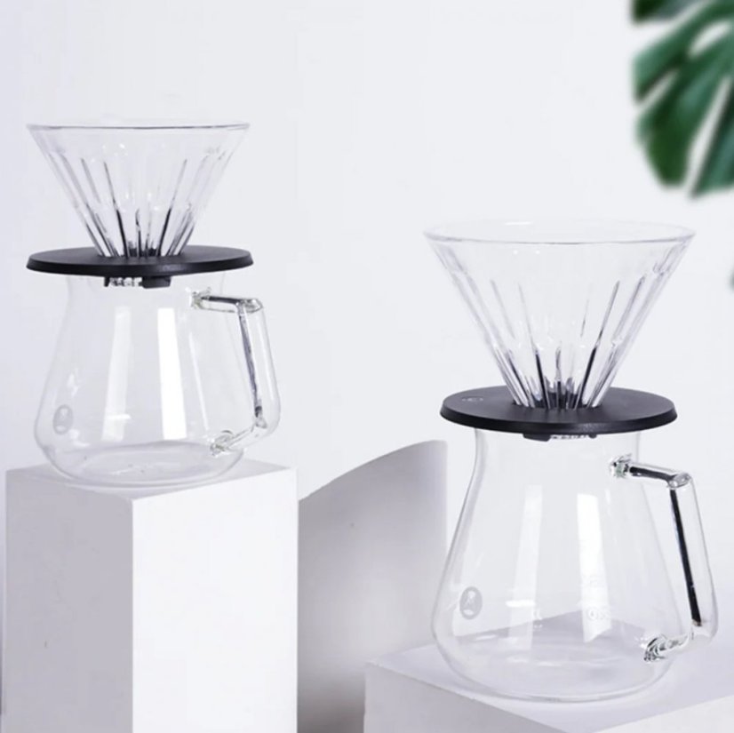 Timemore Crystal Eye Brewer Set - sklenený dripper+server 02