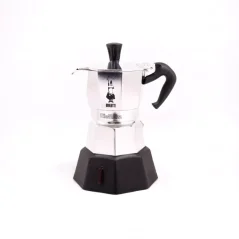 Cafetière Moka électrique argentée avec source de chauffage Bialetti Elettrika Standard pour deux portions de café